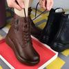 Short Plush Warm Snow Boots for Women Winter New Zipper Faux Fur Ankle Boots Woman Comfortable Non-slip Flat Heels Cotton Shoes