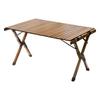 WAQ Folding Wood Table Folding Wood Table Height Adjustable Roll Table Folding Table Wood Table Outdoor Table Camping Table WAQ-FWT1