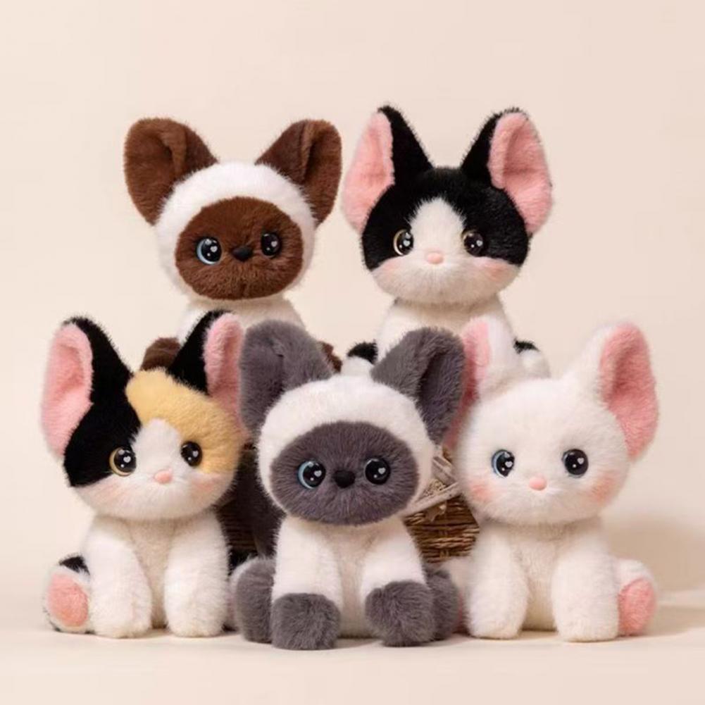 Doll Cat Realistic Calico Cat Doll Plush Toy Soft Weighted Stuffed Cuddle Plushie Cute Emotional Support Gift For Kids Adults