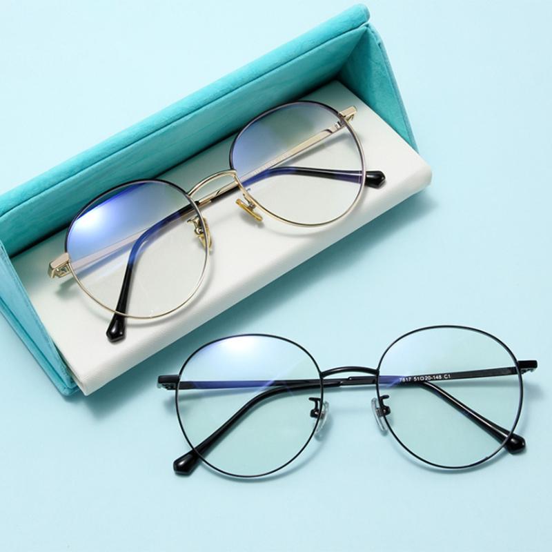 -1.0 -1.5 -2.0 To -6.0 Round Finished Myopia Eyeglasses Men Women Metal Eyeglasses Prescription Student Shortsighted Eyewear