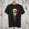 Mexican Flag Skull El Castigador Short Sleeve T-Shirt and Kids Tshirt- Playera De Mexico