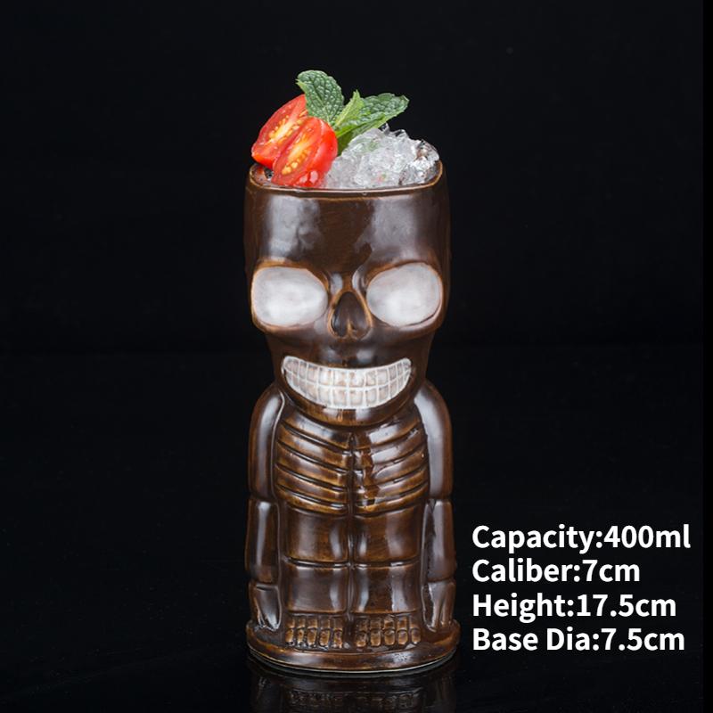 Hawaii Ceramic Tiki Mug Creative Porcelain Beer Wine Mug Party Cocktail Glass Cup Bar Tool