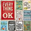 Retro Everything Is Going To Be Ok Metal Craft Positive Inspiration Vintage Metal Tin Signs for Cafes Bars Pubs Wall Decorative