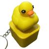 Lizard Button Keychain Fidget Toy with Sound LED Lights Stress Anxiety Relief Frog Keyboard Clicker Portable Duck Decompression Button Sensory Toy