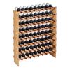 72 Bottle Stackable Modular Wine Rack, 8-Tier, Floor Freestanding Wine Storage Rack, Sturdy Wines Holder Display Shelf, Wobble-Free Shelves