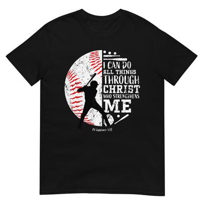 Philippians 413 Baseball Player Graphic With Bible Verse T-Shirt