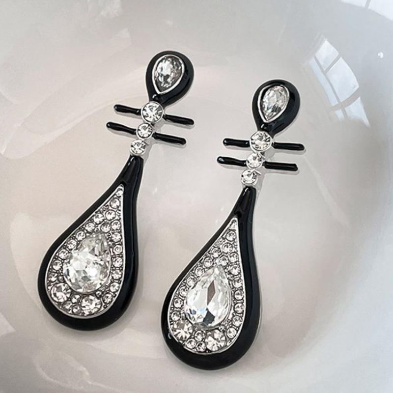Chinese Fashion Earrings for Women Vintage Fan Shaped Acrylic Jewelry Creative Ethnic Gifts