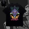 2026 EVA Unit-01 Head Double-sided Anime T-shirt Men Women Vintage Oversized Streetwear Harajuku Casual Cotton Tee