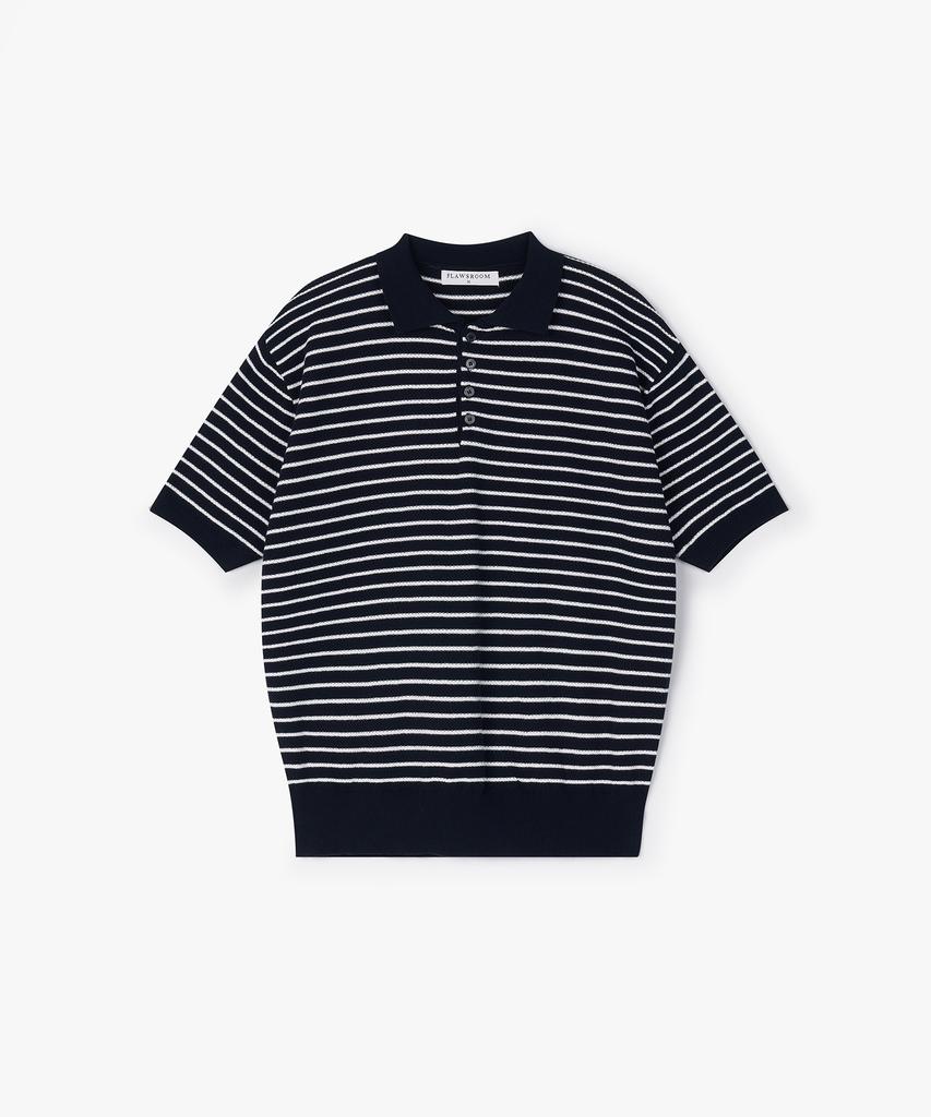 Peullojeulum Pure Cotton Collar Knit Stripe 3Color