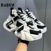 Fashion Designer Color Block Fashion Men Shoes Comfortable Men's Thick Platform Sneakers Fashion Casual Shoes Sports Trainers Tenis