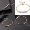 Elegant Women's Rhinestone Gold Plated Chain Bracelet With Classic Design