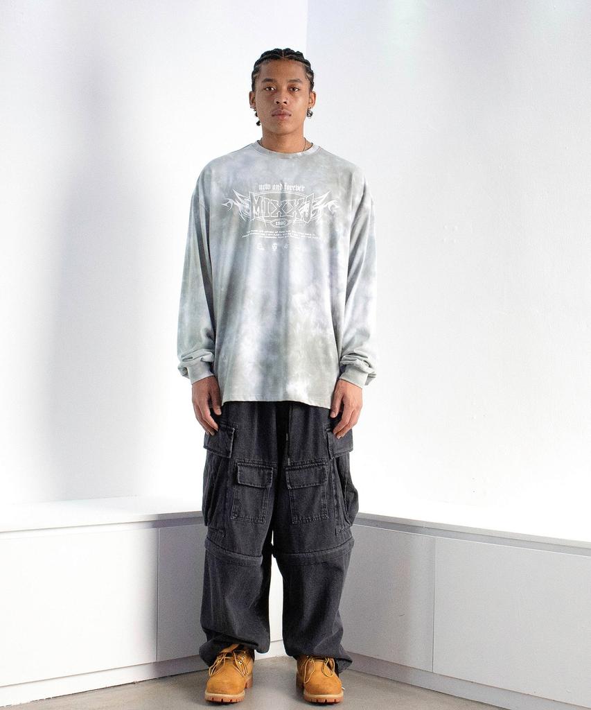 MIXXJ Tiedye Flame Longsleeve [Gray]