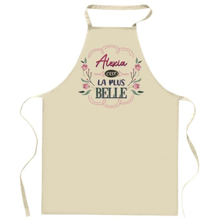 Tablier de cuisine - Alexia - Impression bretonne - Coton résistant - Liens ajustables