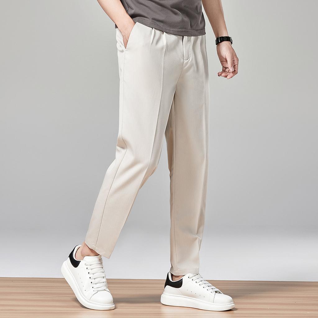 Autumn Micro Elastic Hang Pai Small Western Pants Men's Casual Pants