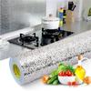 Кухонні самоклеючі наклейки маслостійкі, антибрудові, високотемпературні, алюмінієва фольга, для газової плити, шафи, контактні шпалери