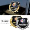 2pcs/set Car 3D Metal Emblem Design Body Window Decor Sticker For 159 Giulietta Mito 147 Stelvio VolanteAuto Styling