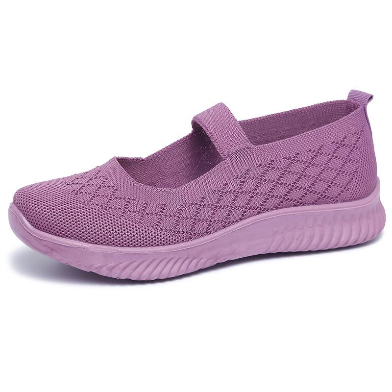 Summer and Autumn New Old Beijing Craft Cloth Shoes One-pedal Non-slip Mother Shoes Women's Middle-aged and Elderly Walking Shoes