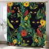 Funny Cat Shower Curtains Cute Cartoon Cat Bath Curtain,3d Printed Creative Bathroom Accessories Home Decoration With Hooks