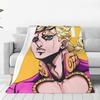 Couvertures JOJO HD ART Anime Couverture Jetée Douce Chaude en Flanelle Housse pour Lit Salon Pique-nique Voyage Maison Canapé