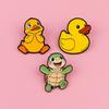 Brooch Pin Little Yellow Design Brooch Duck Turtle Thickened