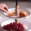 Französische doppellagige romantische Obstschale: Elegante Snack- & Aufbewahrungsschale für Frühlingsfeste & Eingangsbereiche