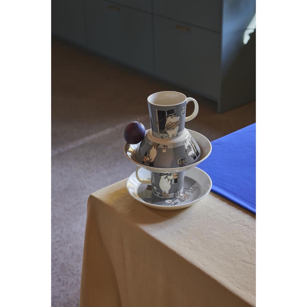 [Official Import] Moomin (Moomin by ARABIA) Bowl/Dish 15cm Classic Moomin Papa Gray Moomin Tableware Arabia 1066912