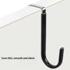 Door-Back Hanger Set of 6, Coated Metal Over Door Storage Pieces for Towels Bags Hats in Bedroom Bath and Dorm Room