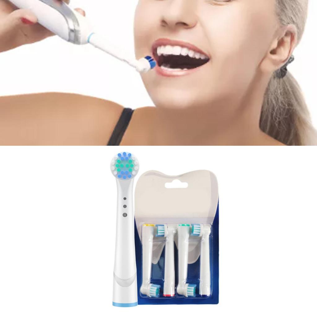8 buc Capete de periuță de dinți electrică Moi Rotunde Îngrijirea gingiilor Rotativ Curățare profundă Înlocuire periuță de dinți
