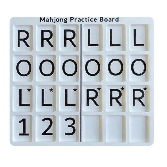 Placă portabilă pentru antrenament Mahjong Imprimată 3D Instrument de antrenament solo Mahjong Ajutor pentru strategia Mahjong american Unelte ușoare pentru antrenament jucători Mahjong