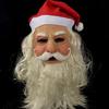 Santa Claus Mask for Cosplay, Adult and Kids, Christmas Masquerade, Full Face Props, Latex