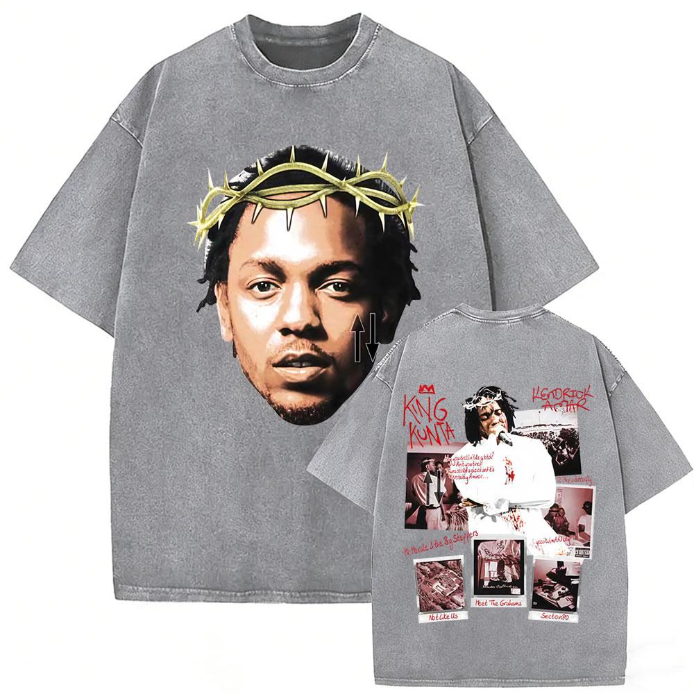 Rapper Kendrick Lamar Big Face Graphic T Shirt Not Like Us Mr Morale The Big Steppers Tshirts Men Hip Hop Oversized Tshirt