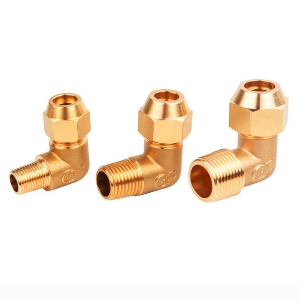 Brass Flare Elbow 90 Degree Copper Tubing Easy Install Brass Elbow Refrigeration System