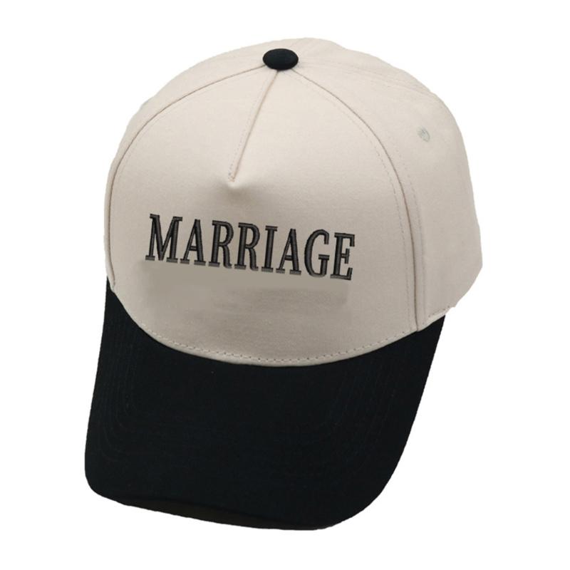 Structured Hard Top Baseball Hat with Embroidery Letter Color Block Design Adjustable Breathable Headwear for Truckers