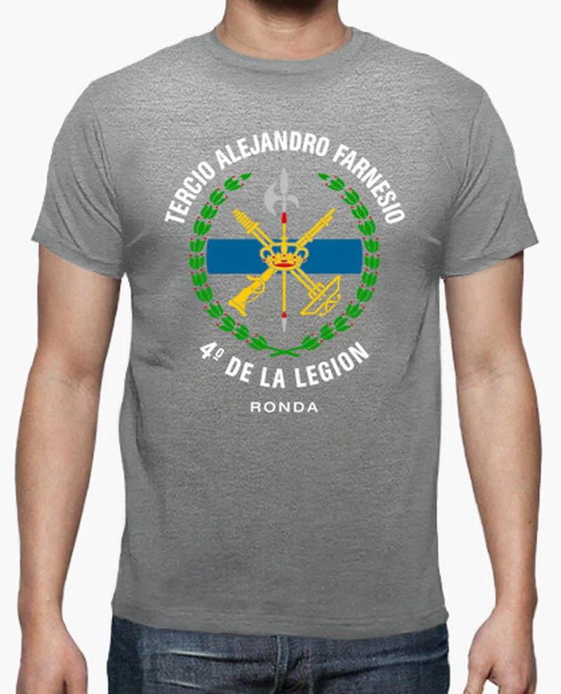 TERCIO ALEJANDRO FARNESIO 4º LA LEGIÓN T-shirt Homme Manches Courtes Décontracté 100% Coton Col Rond T-shirt d'Été