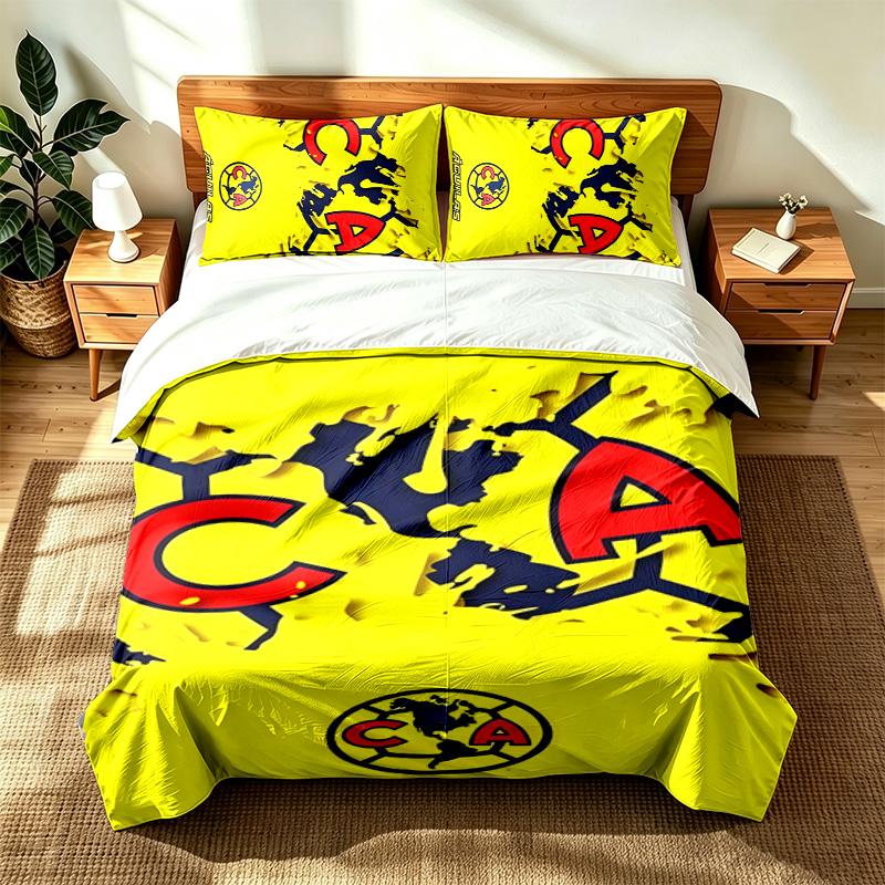 Club America (1) 3pc Set Suitable for Master Bedrooms Soft and Comfortable an Ideal Gift for Family and Friends Includes One Duvet Cover and Two Pillo