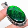 Pietră prețioasă Labradorit Verde Lucrat Manual Argint Sterling 925 Cadou Pandantiv 2,48" Q9l47