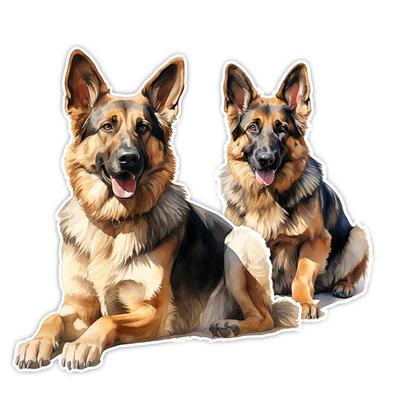 Deutscher Schäferhund Autoaufkleber Wasserdichte Vinyl-Aufkleber Auto Karosserie Fenster Stoßstange Dekor Motorrad Helmaufkleber TM222