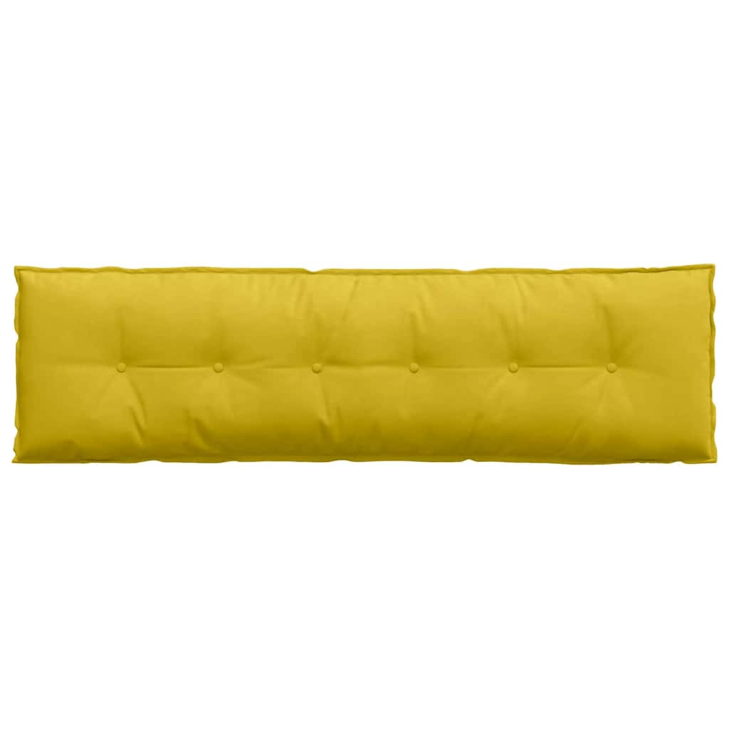 Back Cushion Yellow 180 x 50 cm Cord Fabric