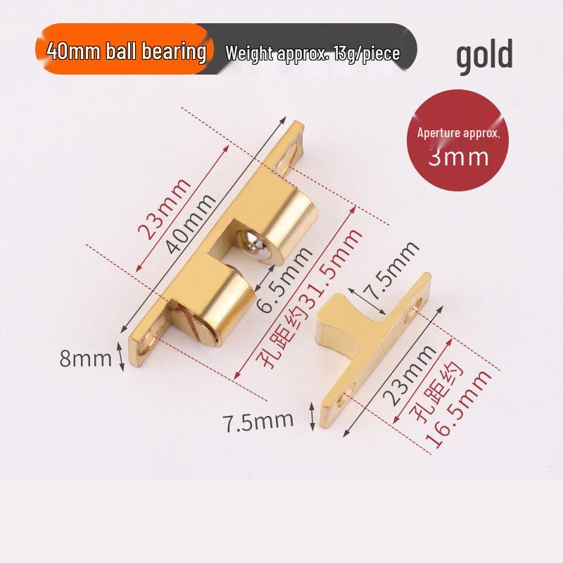 Pure Copper Door Bumper & Lock for Cabinet/Wardrobe - Non-Magnetic