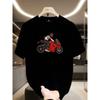 Große Größe Atmungsaktiv und lustig Kleidung Ducati Herren Motorrad Bedrucktes T-Shirt Informelles Baumwoll-Top Modisch und gutaussehend