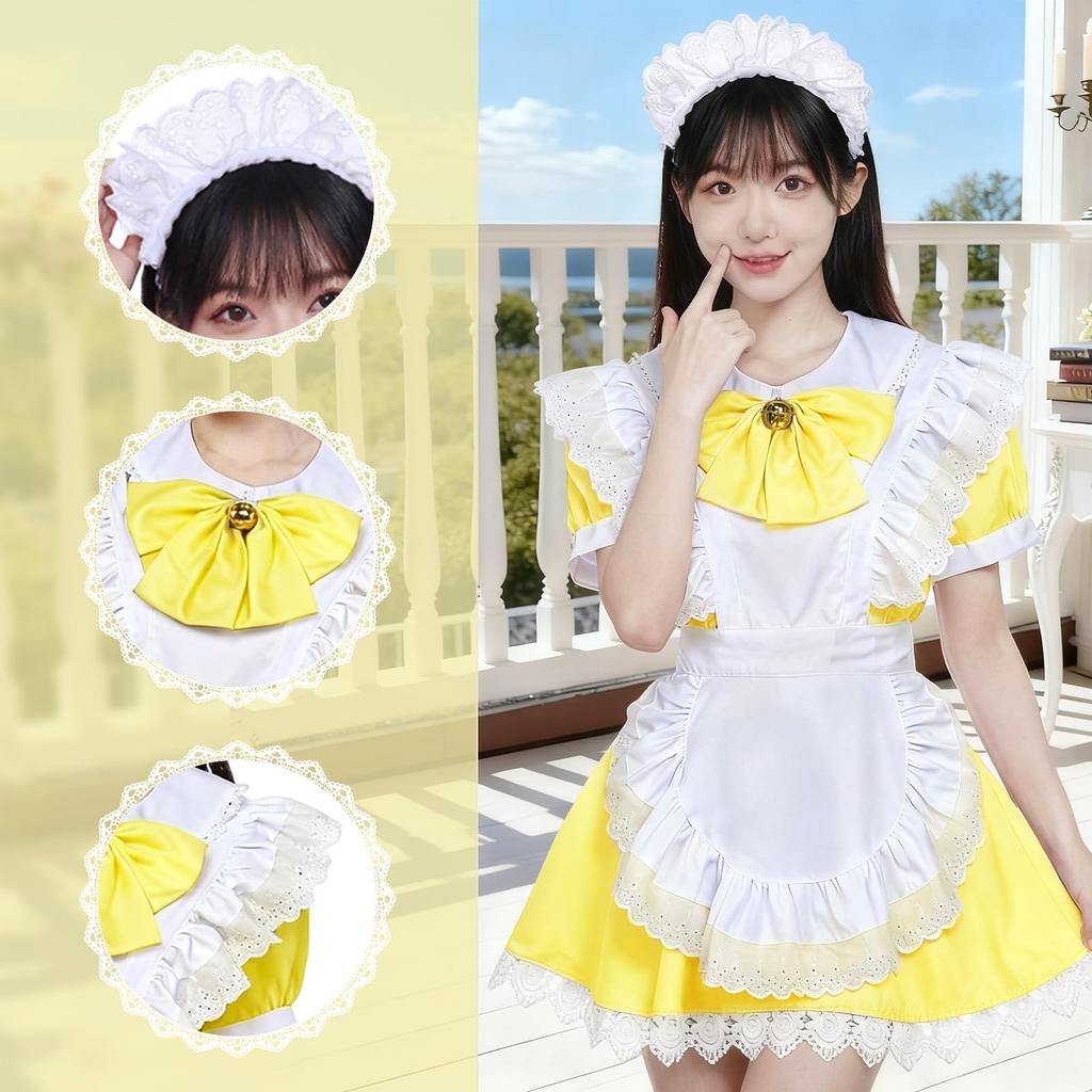 Formemory Kostým služebné Cosplay Anime Magický Klasický Krátký Služebná Roztomilý Krajka Lolita a Populární Kostým pro Školní Sraz a Fotografii 5 Barev 5 Dílů