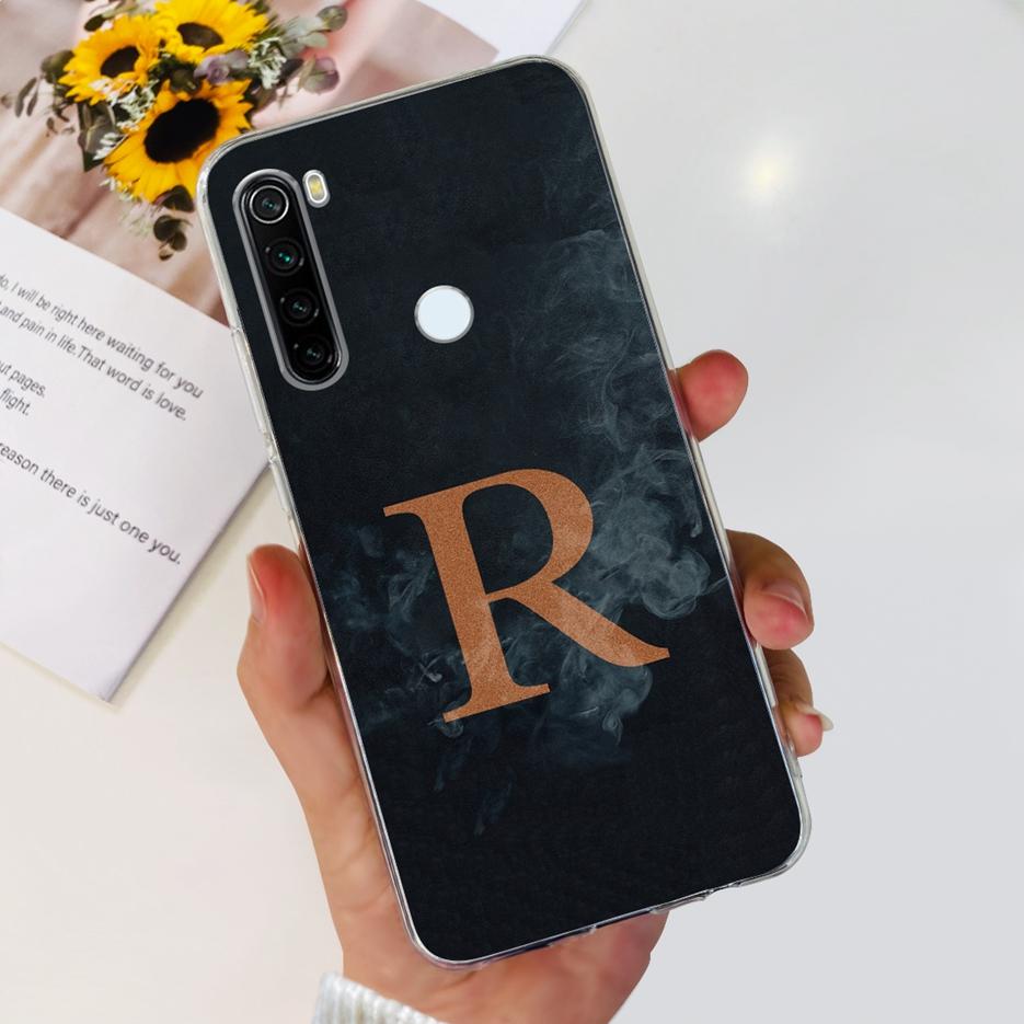 For Xiaomi Redmi Note 8 2021 Case Note 8T New 26 Letters Cover Soft Silicone Phone Case For Xiaomi Redmi Note 8 Pro Note8 Bumper