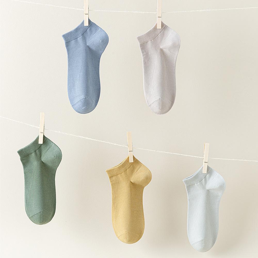 Men's Spring and Summer Cotton Boneless 7A Antibacterial Deodorant Sweat Absorption Breathable Heel Socks