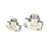 Pressure 4000 PSI M10 M14 M16 M18 M20 Metric Thread Female Tee 3 Way Pipe Fitting 304 Stainless Steel Water Gas Oil