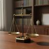 Decorative Balance of Justice Rustic Look Sculpture Sturdy Scale for