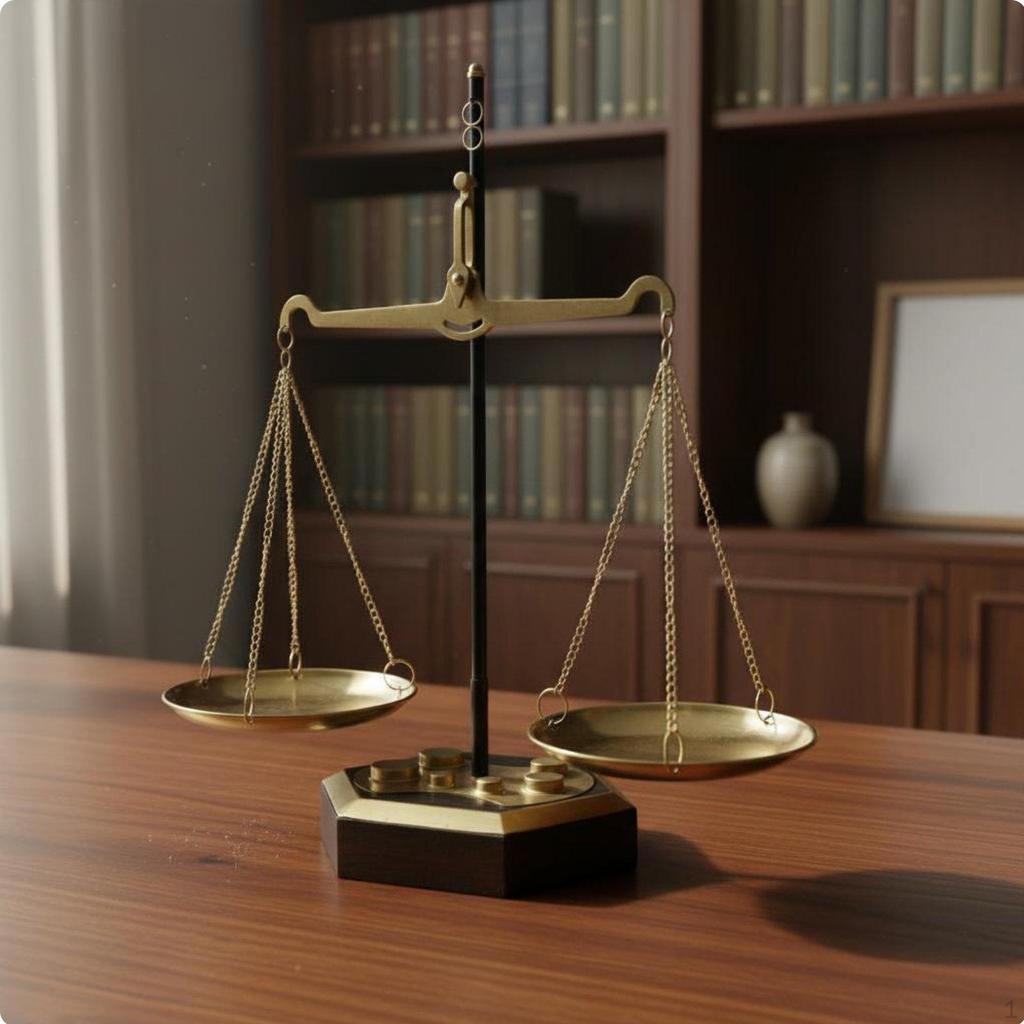 Decorative Balance of Justice Rustic Look Sculpture Sturdy Scale for