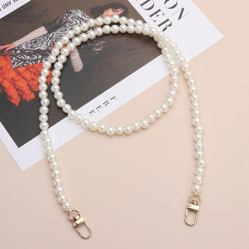 Accessories Pearl Belt DIY Purse Replacement Bags Handbag Handles Pearl Strap Long Beaded Chain