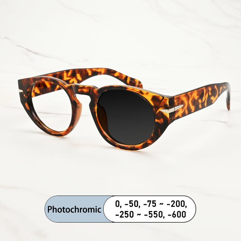 Klassische Retro Runde Myopiebrille mit Sehstärke Anti Blaulicht Optische Brille für Männer Frauen