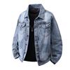 Spring Autumn Men's Denim Jacket Japan Style Vintage Solid Loose Casual Jean Jacket Fashion Streetwear Male Cotton Denim Coats