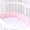 4 Strands Soft Knot Pillow Decorative Baby Bedding Braided Crib Safety Anti-collision Bumper Cushion